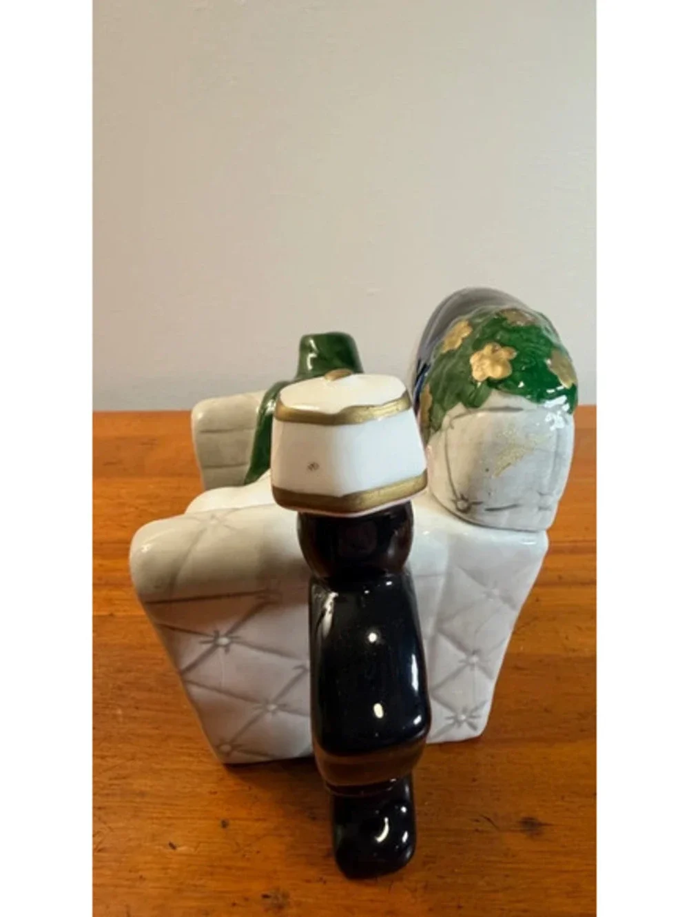 Vintage Ceramic Animal Armchair Teapot with Lid